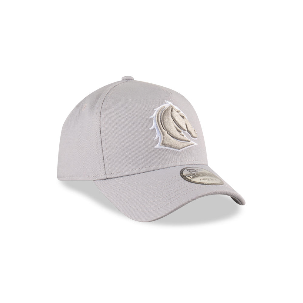 Brisbane Broncos Hat - 2025 Grey White 9Forty A-Frame NRL Snapback Cap - New Era